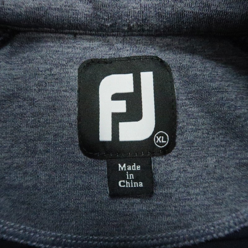 Footjoy Pullover Men Extra Large Blue Mid Layer Quarter Zip Wolf Hollow XL gallery