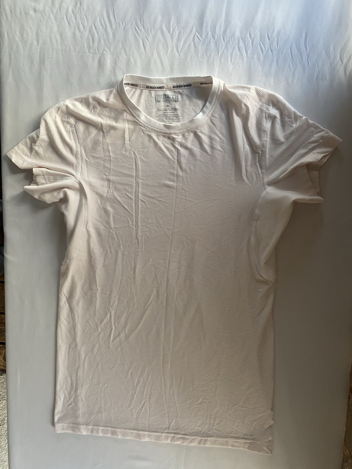 Duluth Trading Co. Go Buck Naked Men’s Breathable White Crew T-Shirt M Gym gallery