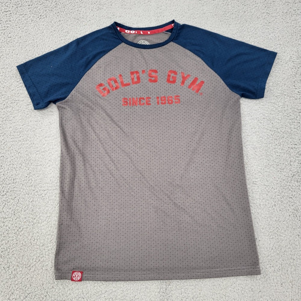 Gold's Gym Shirt Mens Medium Gray Performance 1965 Graphic