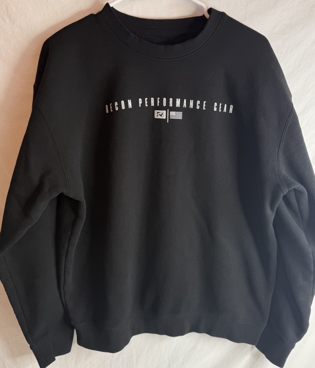 RECON Performance Gear RPG Workout Sweatshirt Sweater Mens Size Large Black gallery