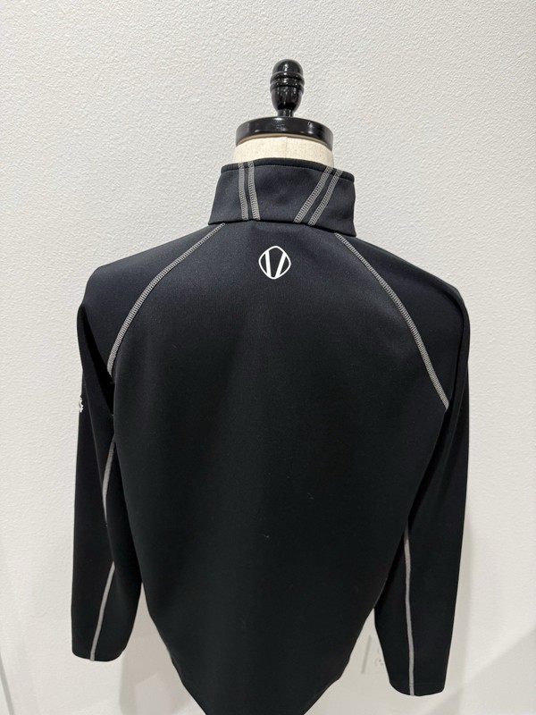 Sunice Mens M Athletic Performance Long Sleeve Shirt 1/4 Zip Black Mock Medium gallery