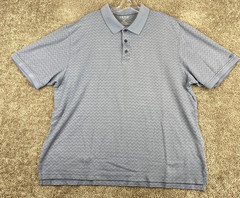 Izod Athletic Knit Golf Polo Shirt Men’s Size XXL Gray Chevron