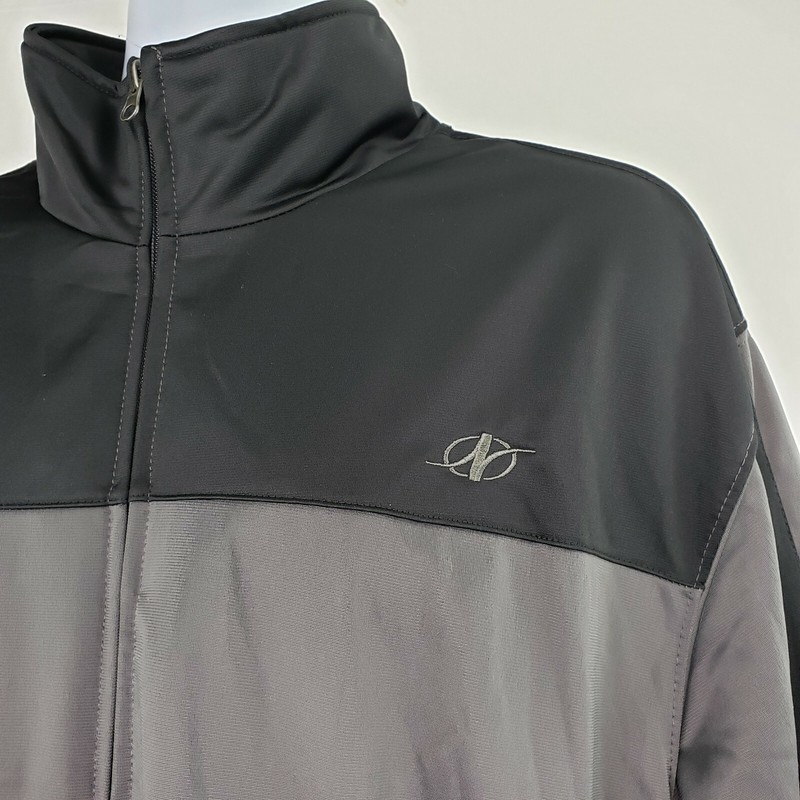 Nordic Track Jogging/Running Jacket, Men's 2XL, Full Zip, Gray w/ Black, NWT gallery