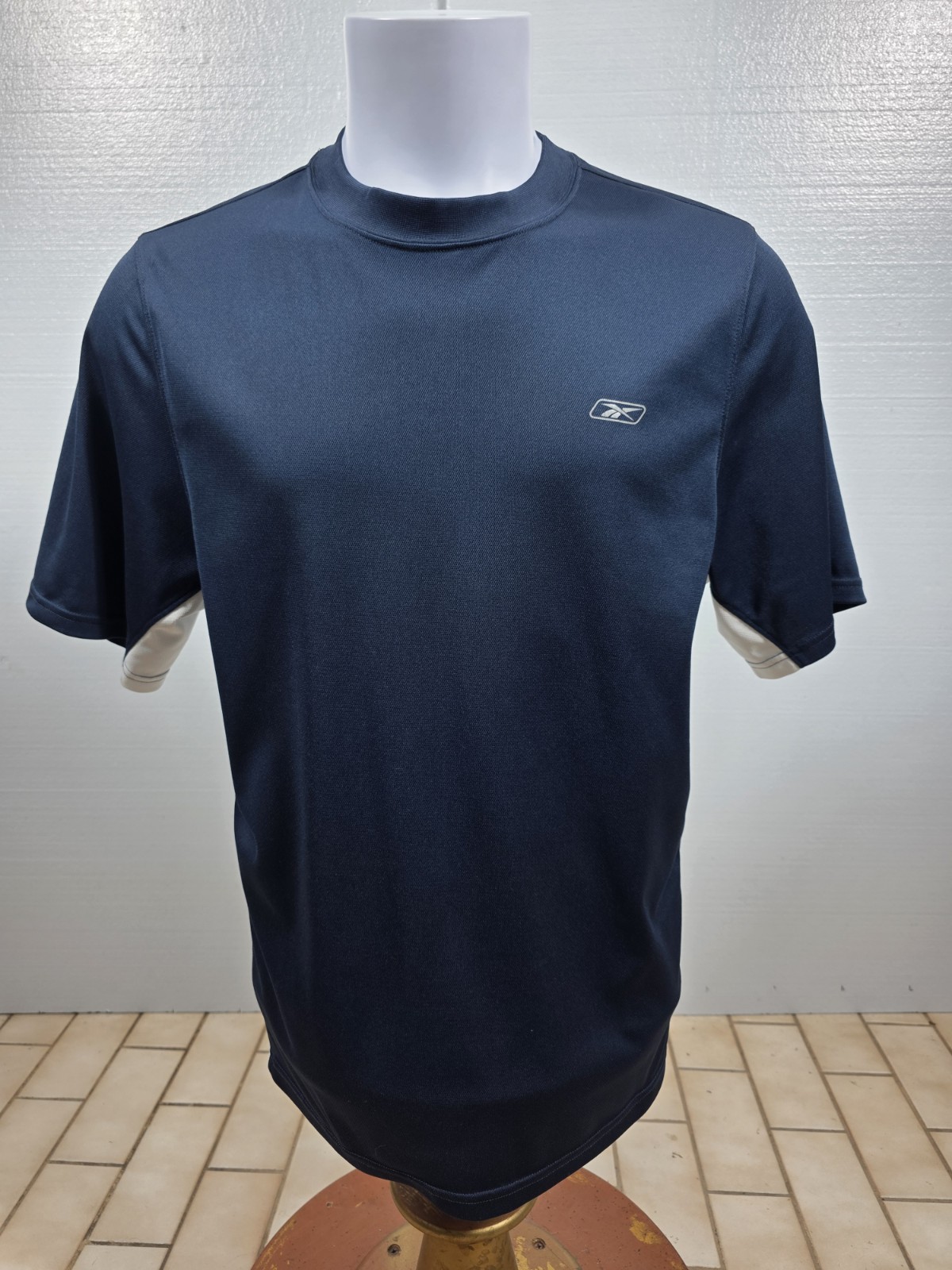 Reebok RBK Play Dry Athletic Tee Navy Size L Large gallery