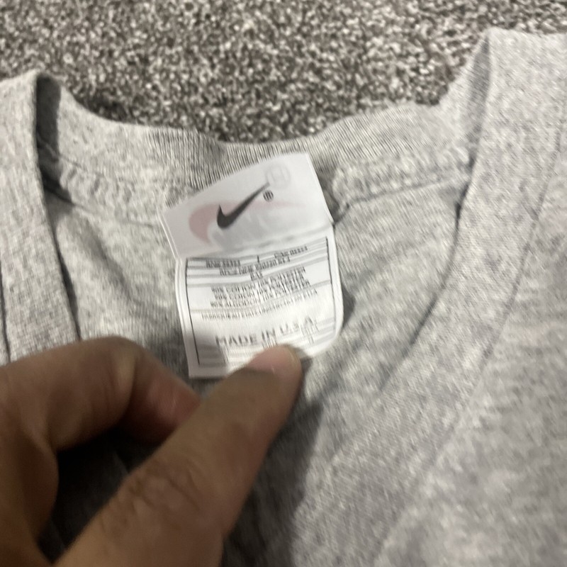 Vintage Nike Shirt Mens Large Mesh Tank Top Gray Made in USA Spellout gallery