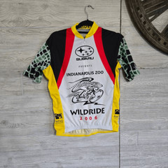 Vomax 2006 Subaru Wild Ride Inpls Zoo Men’s Zip Cycling Jersey S 100% Polyester