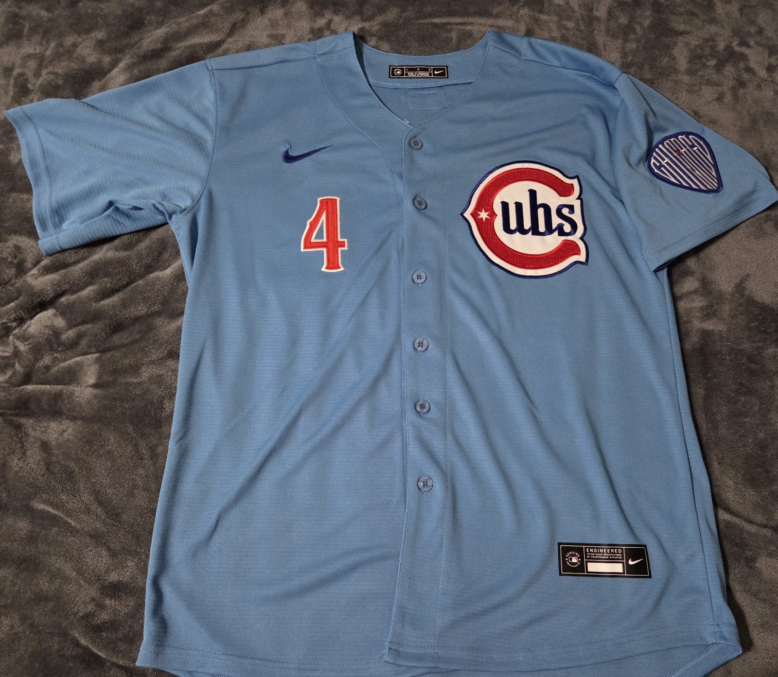 Fast Free Shipping XL Pete Crow Armstrong PCA Chicago Cubs Stitched Jersey 4 gallery