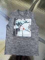 Tek Gear Men’s Gray Heather Basketball Tank Top M Crew Neck Quick Dry Stretch