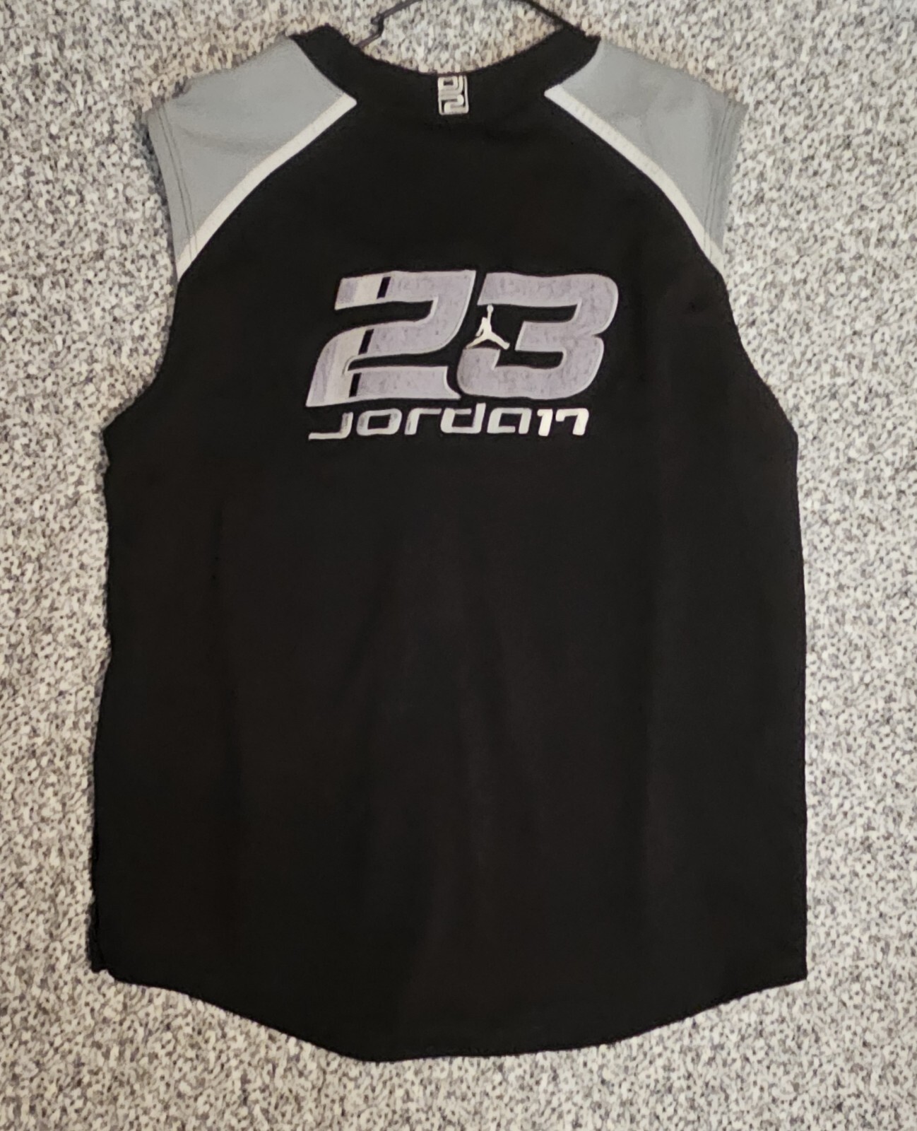 Vintage Air Jordan Embroidered Sleeveless Basketball Baseball Jersey Size gallery