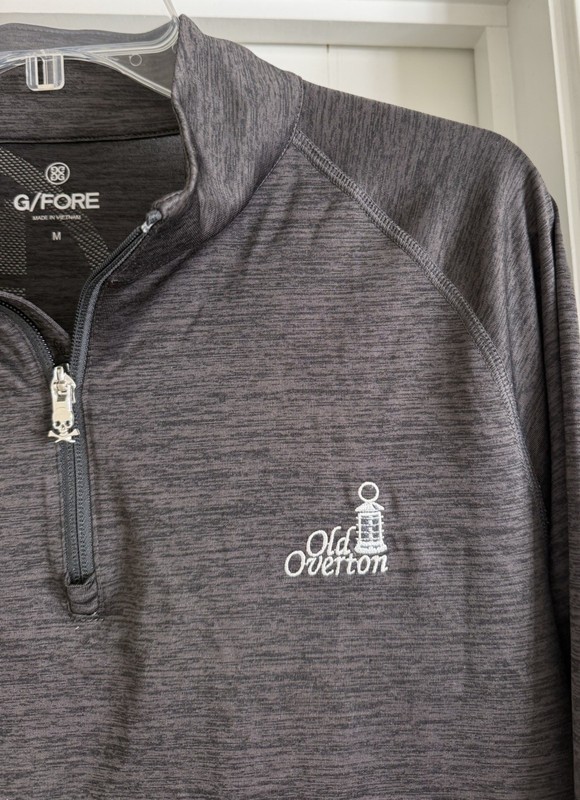 G/Fore Old Overton CC Logo Lightweight 1/4 Zip Vented Mesh Pullover Men's Sz M gallery