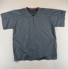 Mizuno Performance Half Zip Pullover Gray Short Sleeve Athletic Shirt