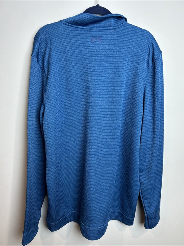 Under Armour Old 1/4 Tech Pullover Striped Blue Mens Size XXLT gallery
