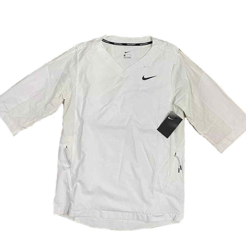Nike Mens Baseball Jacket 3/4 Hot Jacket Pullover 3/4 Sleeve V-Neck Sm gallery