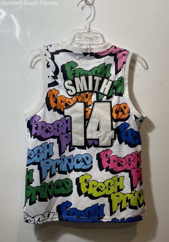 Headgear Classics Mens White Multicolor The Fresh Prince Of Bel Air Jersey Sz L gallery