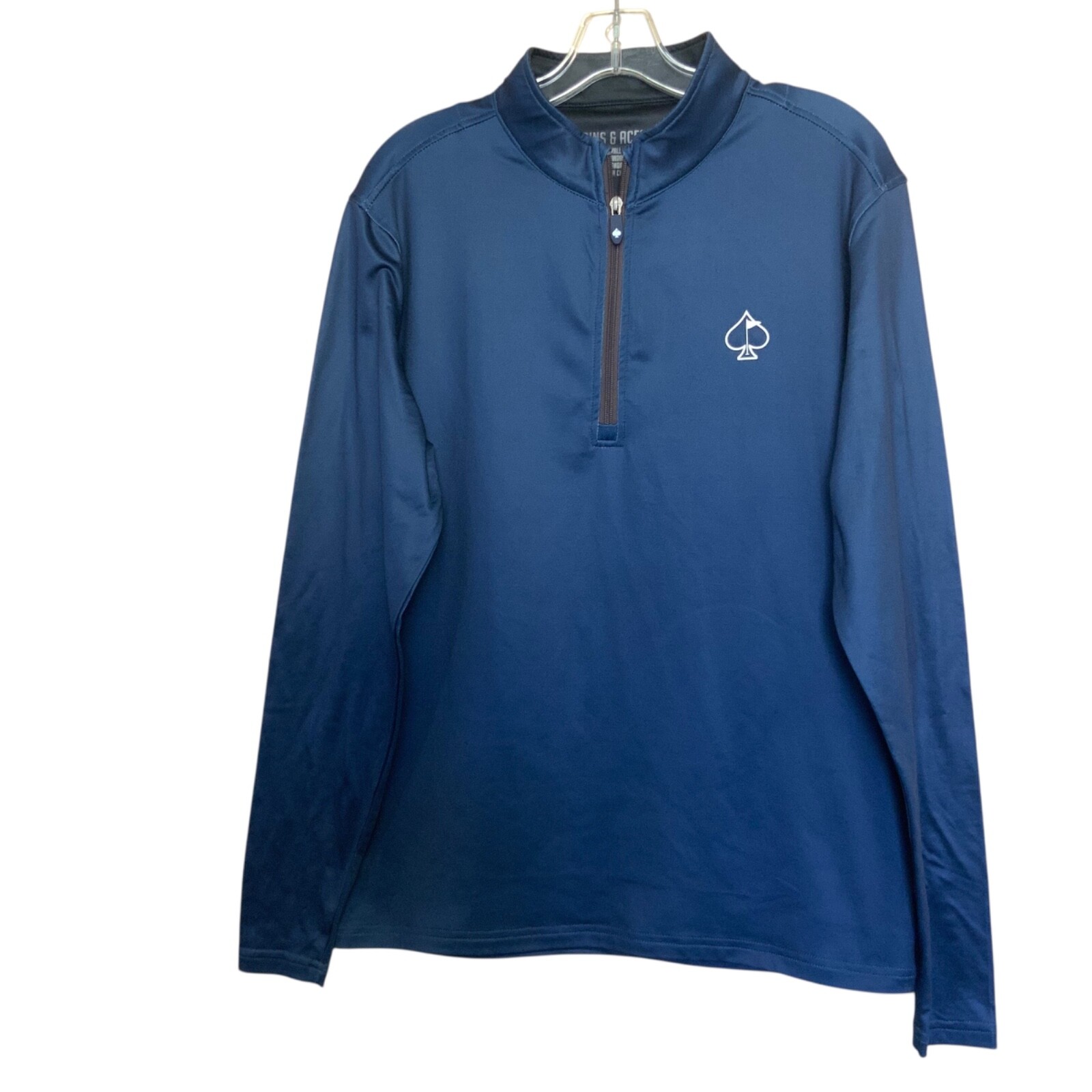 Pins & Aces Golf Co 1/4 Zip Pullover Mens Small Blue Performance B2 gallery