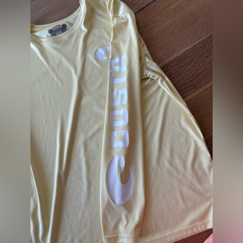 COSTA Men's XL Light Yellow Long Sleeve fishing shirt gallery
