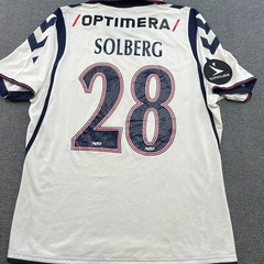 Aarhus GF 2012 2013 Home Solberg #28 Football Jersey Sz L Hummel Match Issue