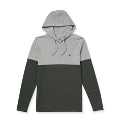 Men’s Nunez Colorblock Long Sleeve Hooded Thermal Shirt, Asphalt Black, Medium