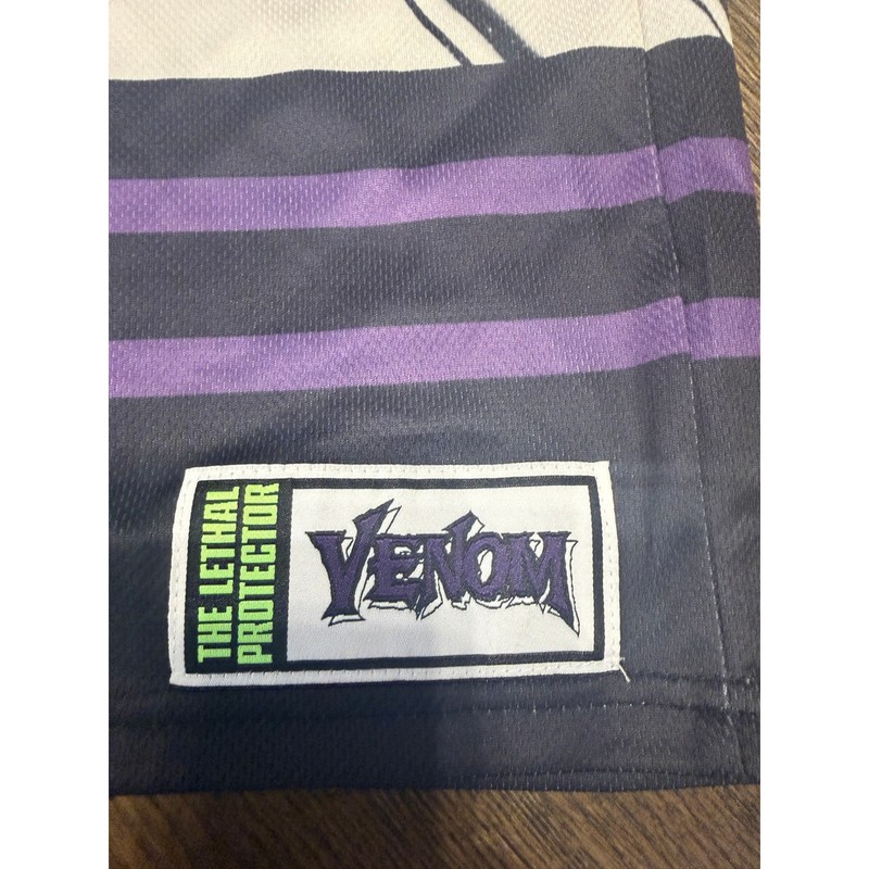 Marvel Venom Lethal Protector Jersey Graphic Hockey Shirt Purple Black White S gallery