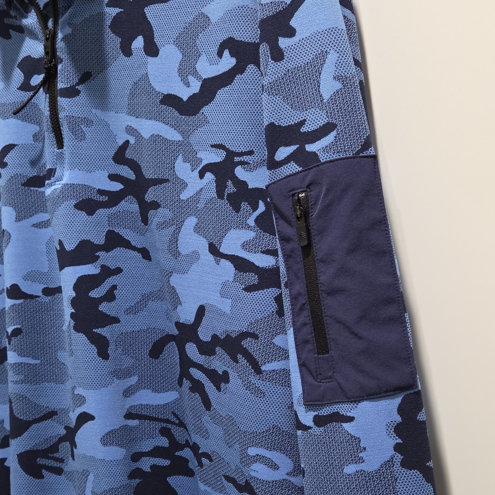 Solaris Men's 1/4 Zip Mock Neck Long Sleeve Camo Active Top w/ Pockets M gallery