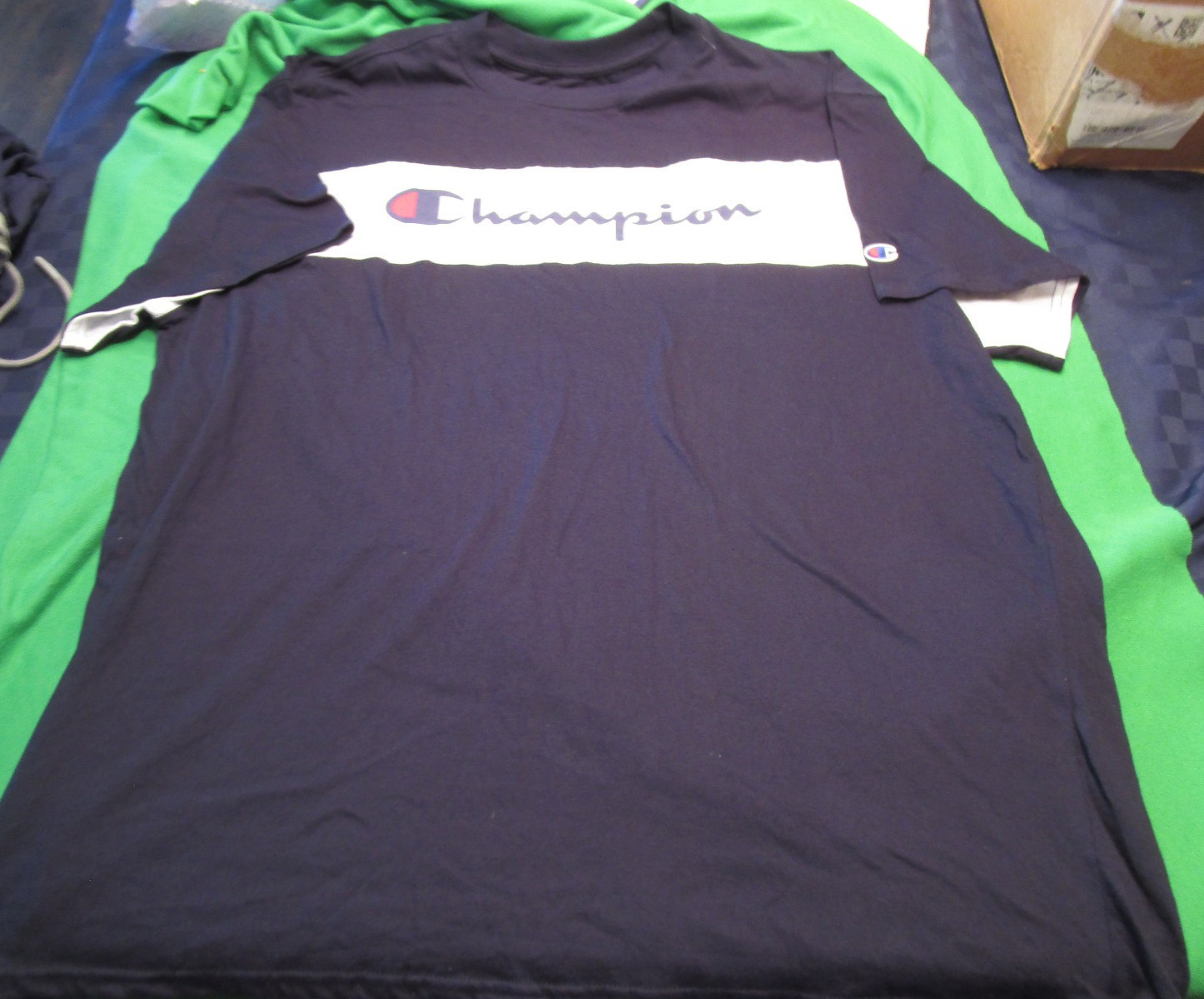 NEW MENS CHAMPION ATHLETIC WEAR LOGO SHORT SLEEVE T SHIRT BLUE 2XLT gallery