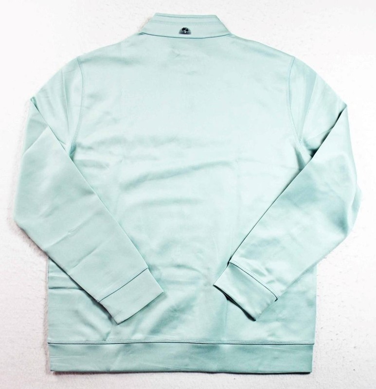 Havana Jim Mens 1/4 Zip M Pullover Shirt Long Sleeve Mock Neck Aqua Sky $95 NEW gallery