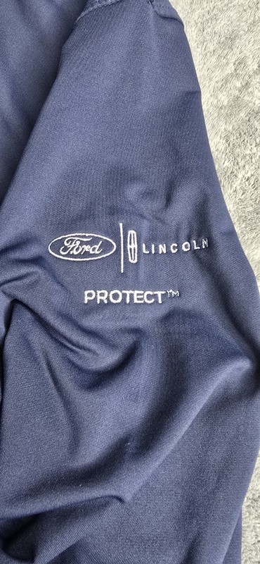 Peter Millar Perth Performance 1/4 Zip Mens XXL Blue Pullover Ford Lincoln Cars gallery