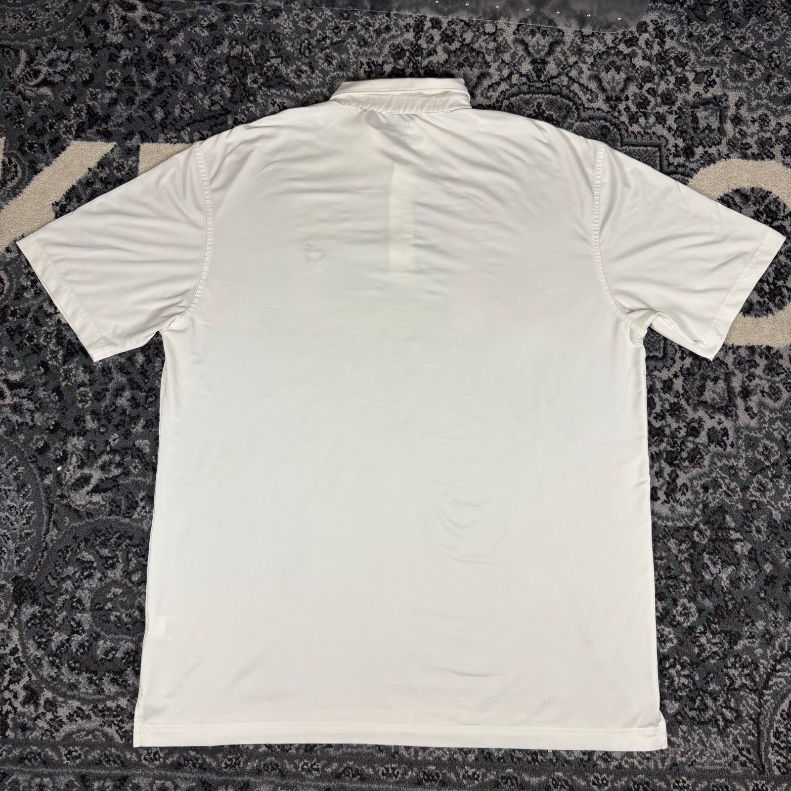 Masters Tech Shirt Mens Sz XL White Golf Polo Collared Breathable Augusta Solid gallery