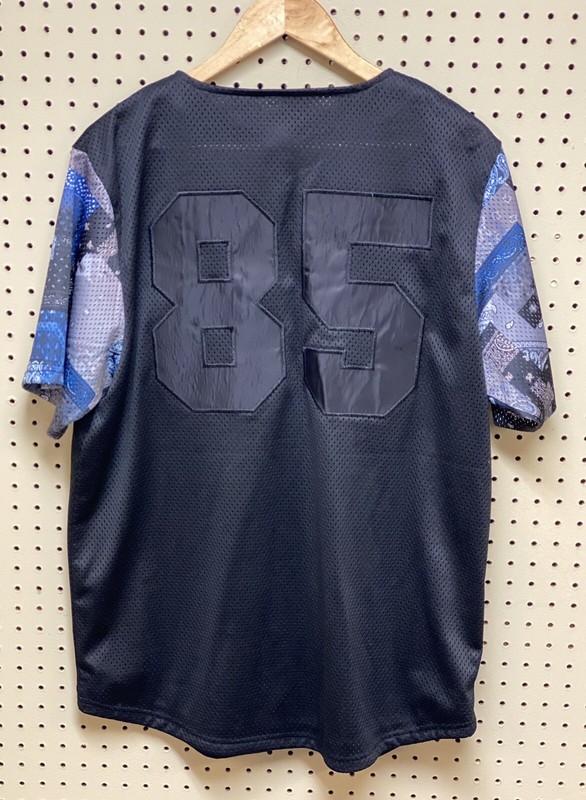 Mens Large Black Paisley Crooks & Castles Baseball Jersey 85 Short Sleeve L gallery