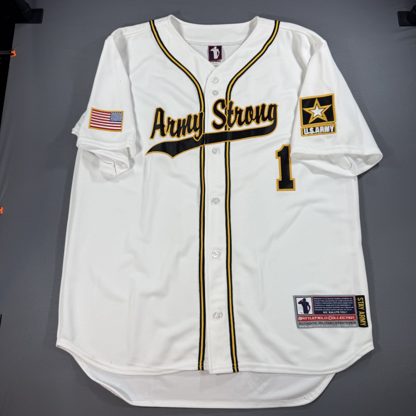 Army Strong U.S. Army Battlefield Collection Baseball Style Jersey Size XL gallery