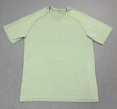Lululemon Shirt Mens Large Green Short Sleeve Raglan Athletic Performance Top