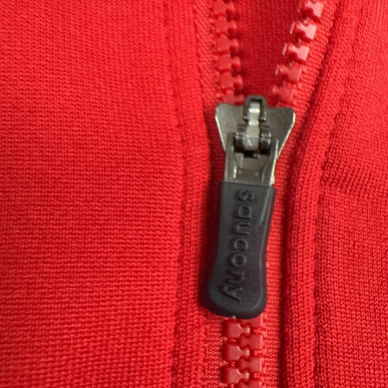 Saucony RunWarm 1/4 Zip Long Sleeve Pullover Men XL Red Moisture Wicking gallery