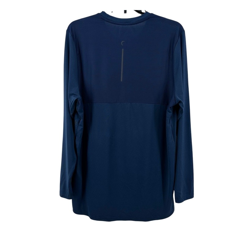 ZYIA Active Mens Size M Navy Mesh Back Detail Long Sleeve Athletic Shirt NWT gallery