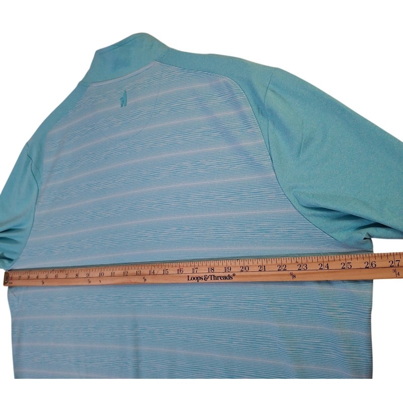 Johnnie-O Bert 1/4 Zip Pullover Shirt Men's XL Golf Baja Blue MSRP $128 gallery