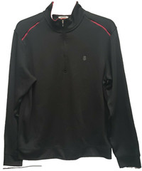 Izod PerformX Men’s M Black Red Half Zip Pullover Sweatshirt Long Sleeve