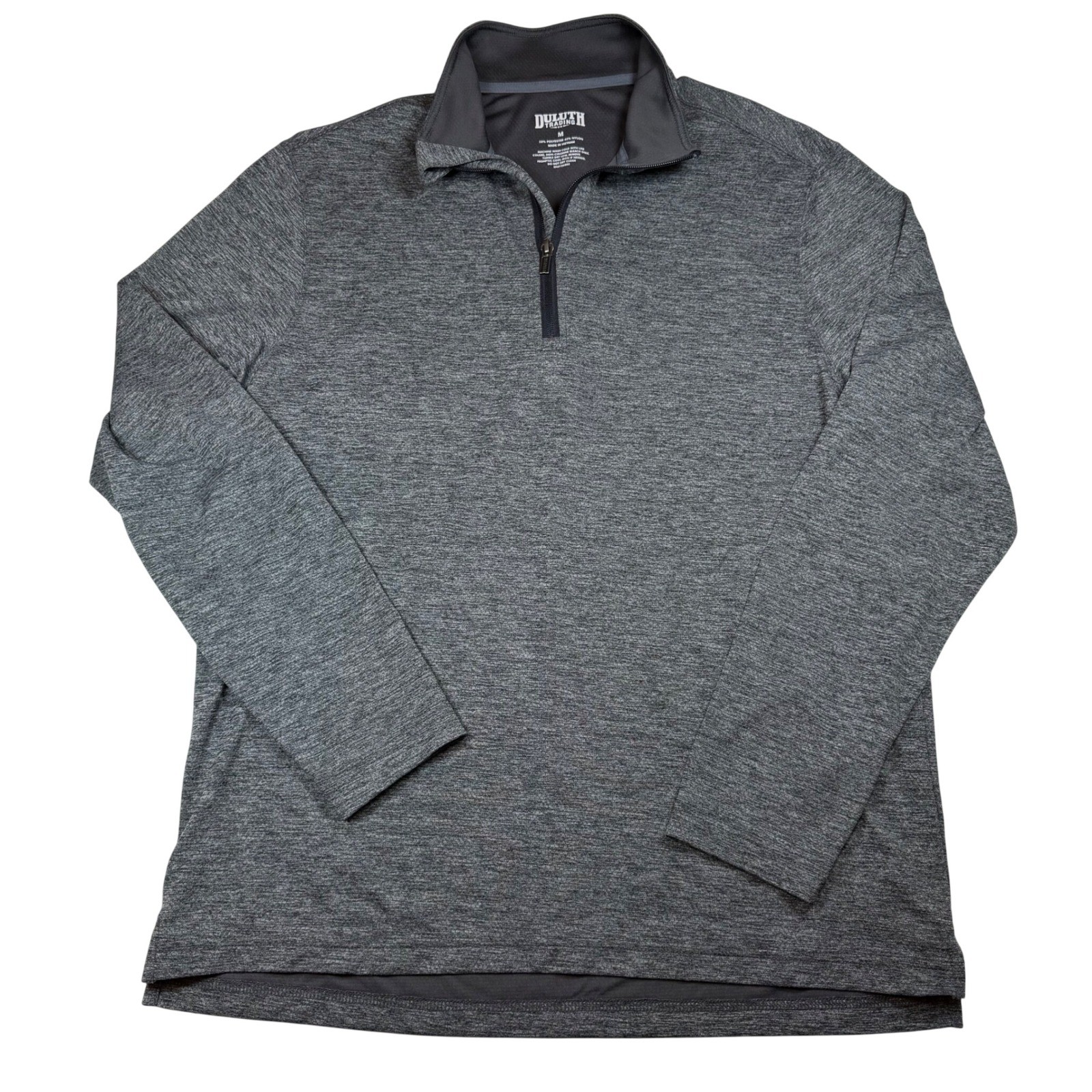 Duluth Trading Co Mens Medium Quarter Zip Pullover Heather Gray Performance Top gallery