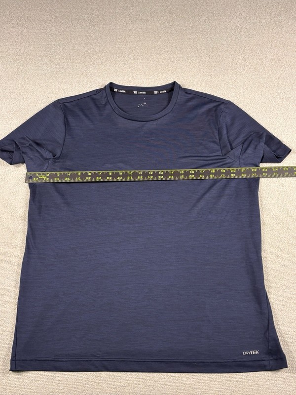 Tek Gear Dry Tek Athletic Performance Running T-Shirt Men Large Navy Blue Wick gallery
