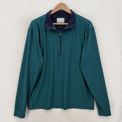Straight Down Pullover Mens Medium Green Quarter Zip Stretch Performance Golf
