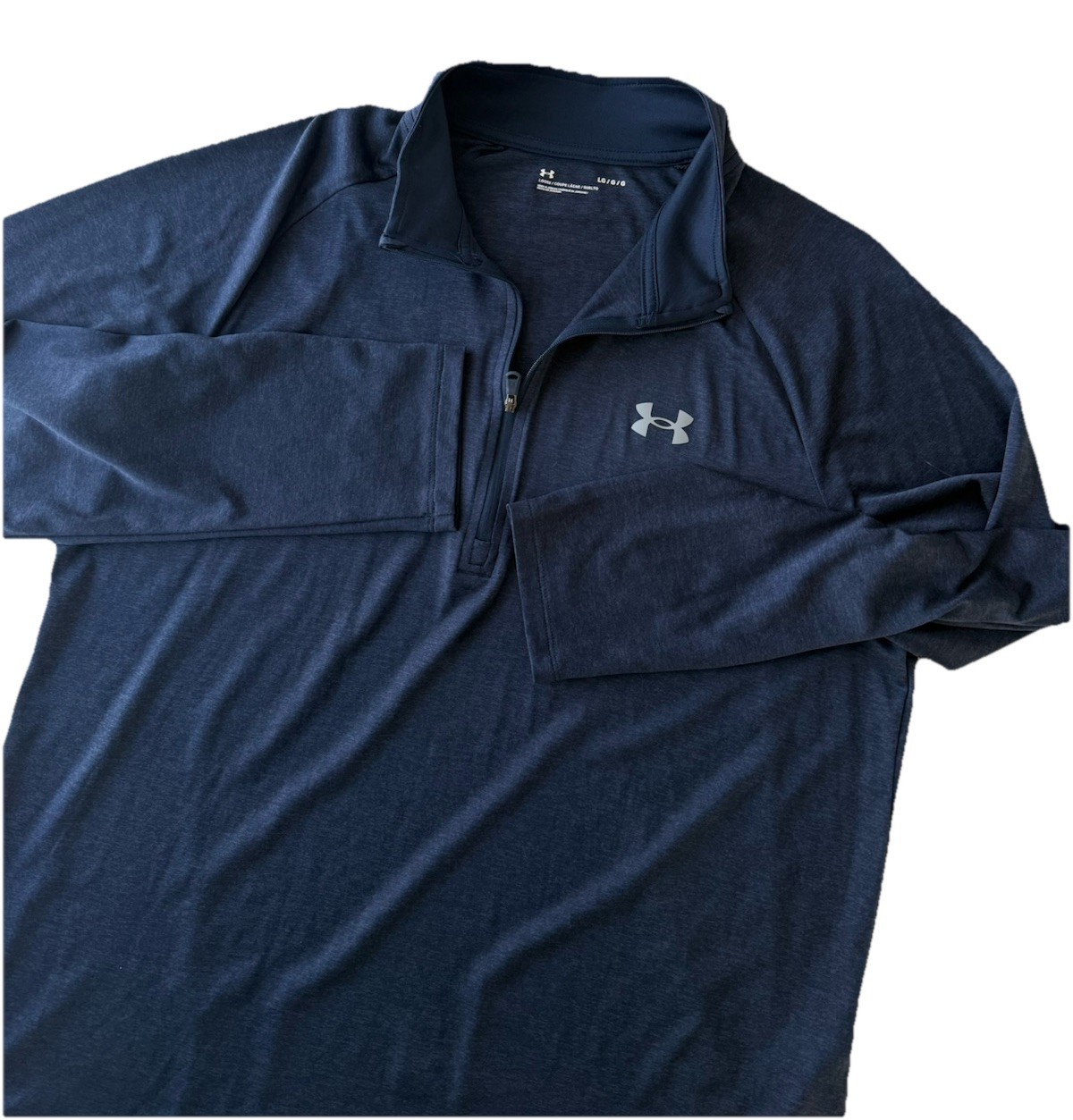 Under Armour Tech Men’s Large 1/2 Zip Long Sleeve Shirt Blue 1328495 gallery