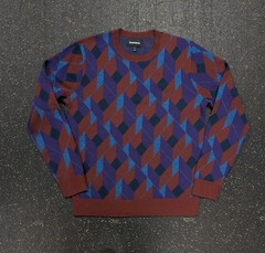 Bonobos Slim Fit Wool Blend Pullover Sweater Argyle Preppy Size M Geometric