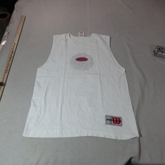 Vintage Wilson Tank Top Mens Large White Shirt Pro 5000 Sleeveless Muscle 90s