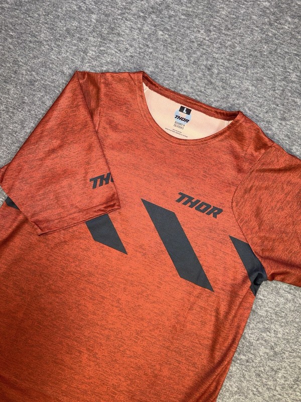THOR Assist Hazard Mens Size Large Short-Sleeve Jersey - Brick/Heather gallery
