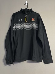 Under Armour Maryland Qualifier 1/4 Zip Black Men’s L Mock Neck Long Sleeve