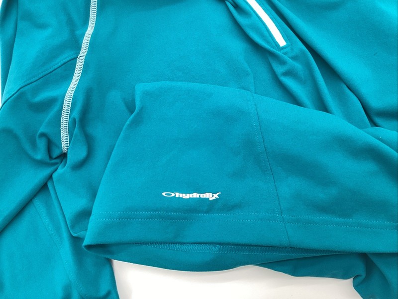 OAKLEY Teal Hydrolix 1/4 Zip Pullover Sz M Mens Long Sleeve Collared See Picture gallery