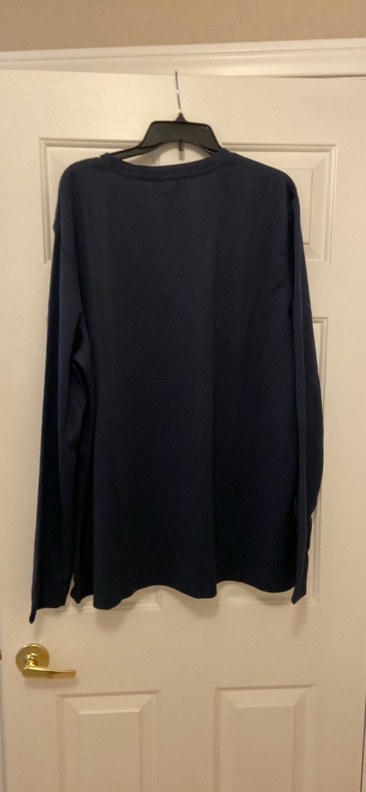 Snap-on Men’s 3XL Blue Long Sleeve Henley T-Shirt Logo Polyester Easy Care gallery