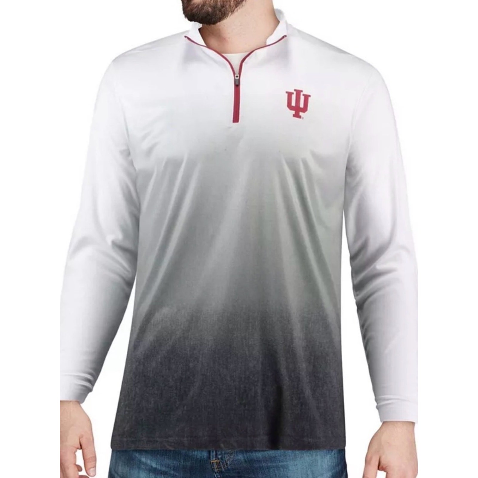 Colosseum Indiana Hoosiers Quarter Zip Men's Shirt XL Lightweight Athletic NWT gallery