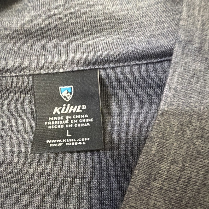 Kuhl Men's Merino Wool Skar 1/4 Zip Lightweight Pullover Sweater Size Large gallery