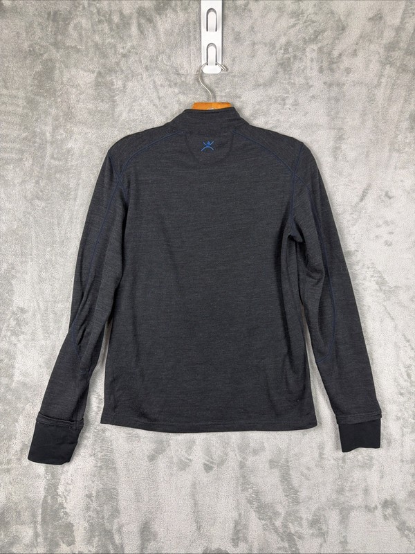 Terramar Climasense Base Layer Shirt Mens Small 1/4 Zip Wool Blend Thumbholes gallery