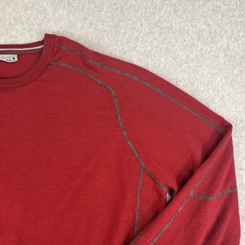 Smartwool Merino Wool Sweater Base Layer Shirt Mens XXL Red Long Sleeve gallery