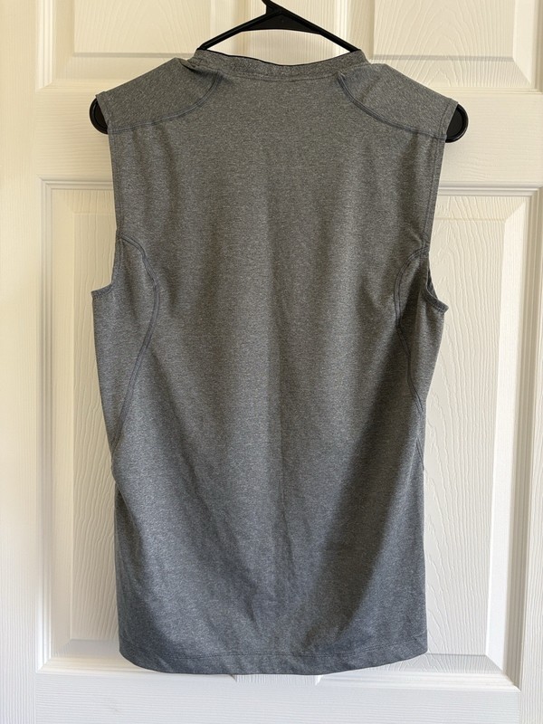 Nike Pro Combat Dri-FIT Compression Tank Sleeveless Crew Neck Gray Men’s L gallery